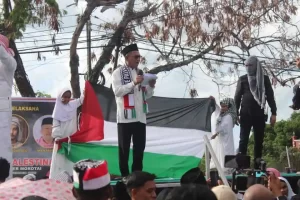 Orasi Pj Bupati Morotai M. Umar Ali dalam Aksi Kemanusiaan untuk Palestina