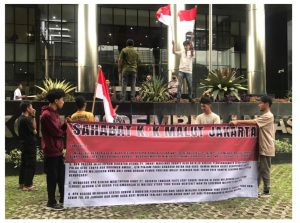 Mahasiswa Dukung KPK Tetapkan Tetapkan Pimpinan Perusahan Tersangka.