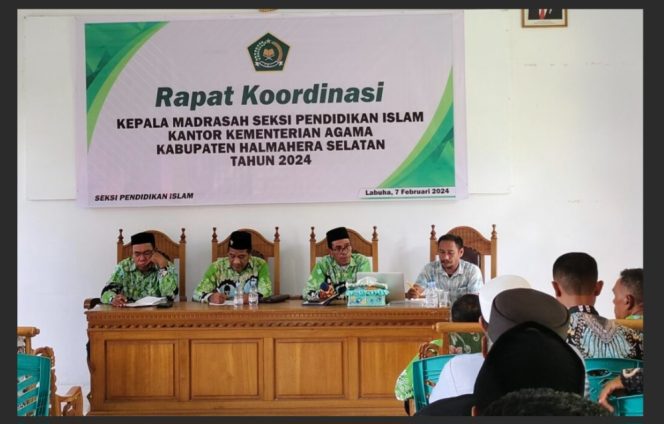 
 Kemenag Halsel Gelar Rakor Dorong Mutu Dan Kualitas Pendidikan Di Madrasa.
