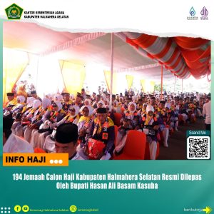 Bupati dan Kakankemenag Halsel Resmi lepas 194 CJH.