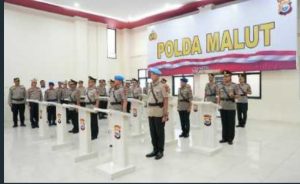 Kapolda Malut Pimpin Sertijab Tiga Pejabat Utama dan Lima Kapolres