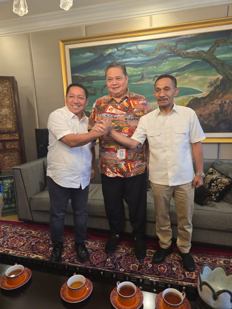 Aliong Mus dan Sahril Tahir Gelar Pertemuan Strategis dengan Airlangga Hartanto