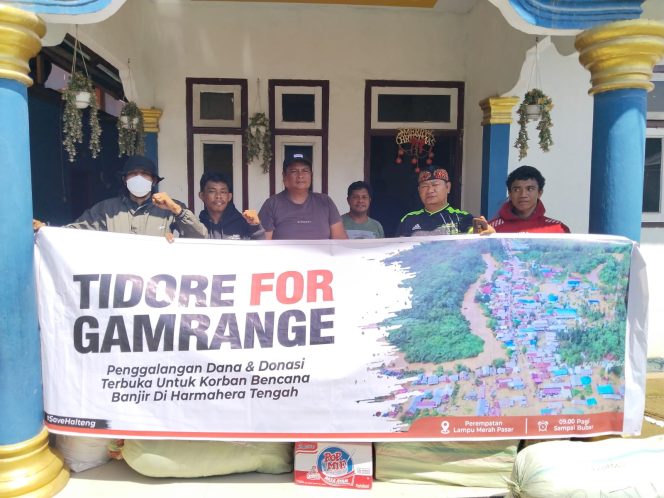 
 Relawan “Tidore For Gamrange” Salurkan Bantuan Banjir di Halmahera Tengah