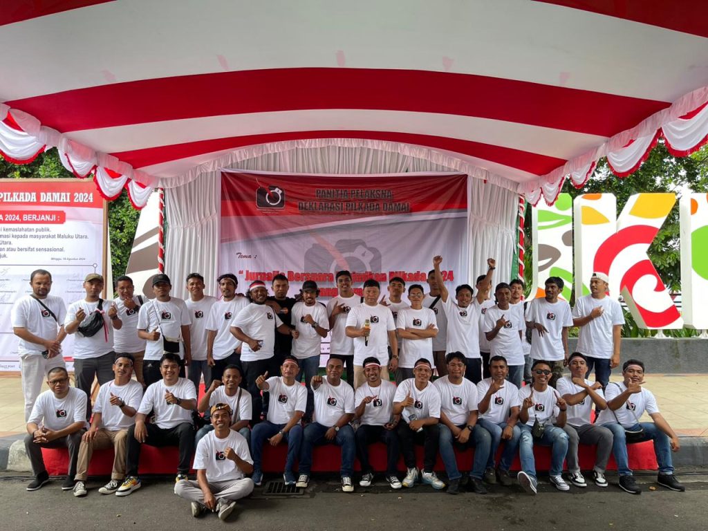 Komunitas Jurnalis Hukrim Sukses Gelar Deklarasi Pilkada Damai 2024 di Maluku Utara