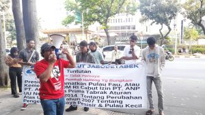 PB FORMMALUT Demo Kementerian ESDM, Tuntut Pencabutan Izin PT Aneka Niaga Prima di Pulau Fau