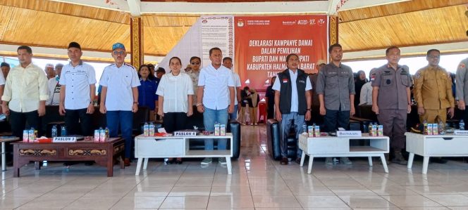
 KPU Halmahera Barat Deklarasikan Kampanye Damai, Ajak Masyarakat Ciptakan Pilkada Aman