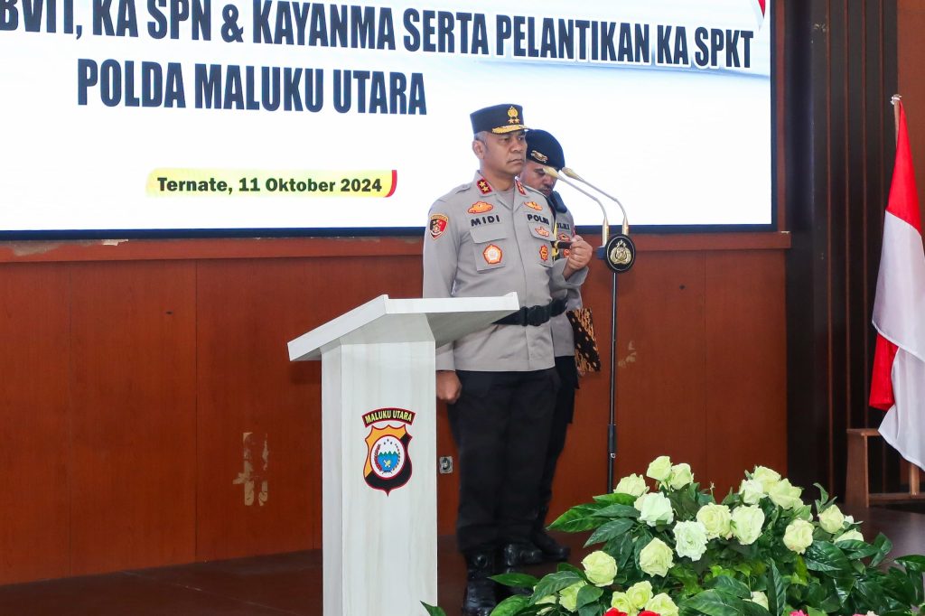 Kapolda Malut Pimpin Sertijab Empat Pejabat Utama dan Pelantikan Ka SPKT