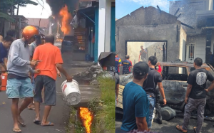 Diduga Penampung BBM, Mikrolet di Ternate Terbakar Beserta Dua Rumah dan Kios Ikut Hangus