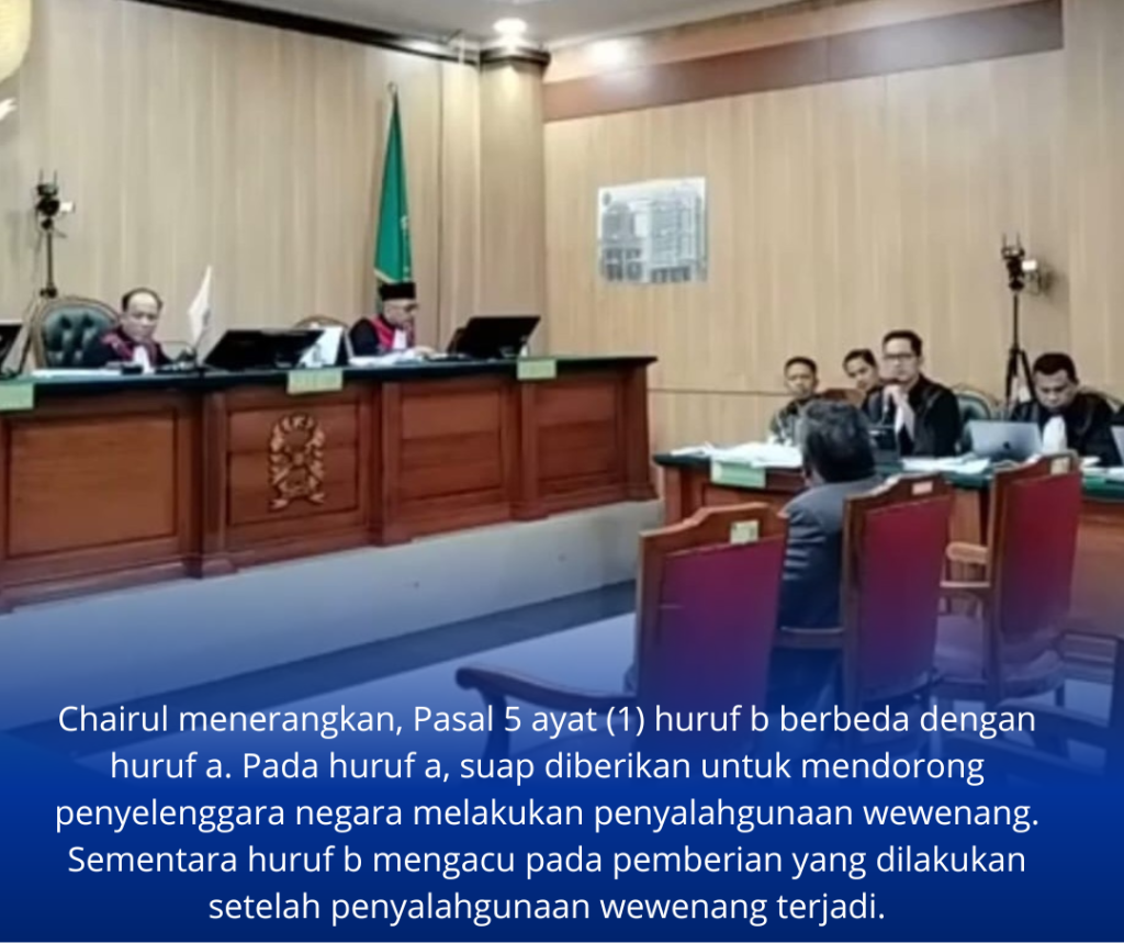 Pakar Hukum Jelaskan Pasal Suap dalam Sidang Muhaimin Syarif