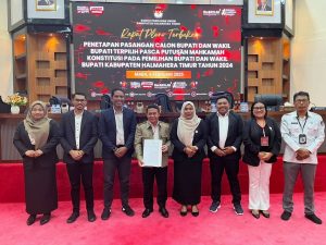 KPU Tetapkan Ubaid-Anjas sebagai Pemimpin Haltim, M Farrel-Hi Tono Diminta Legowo