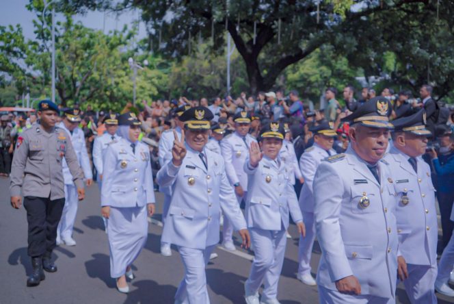
 Suasana sebelum pelantikan di Monas 20 Februari 2025