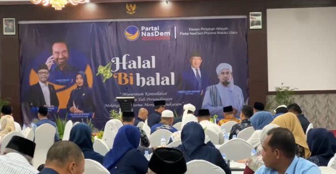
 Suasana halal bi halal, di Muara Hotel, Minggu (20/4/2025)