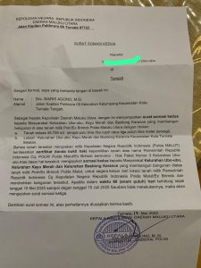 LBH Ansor Kecam Somasi Kapolda Malut ke Warga Ubo-Ubo dan Kayu Merah
