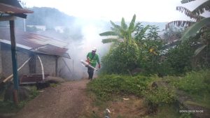Cegah DBD, NHM Fogging Permukiman Warga Bobane Igo
