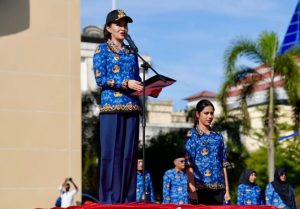Gubernur Sherly Luncurkan Absensi Palm Vein di Upacara HKN