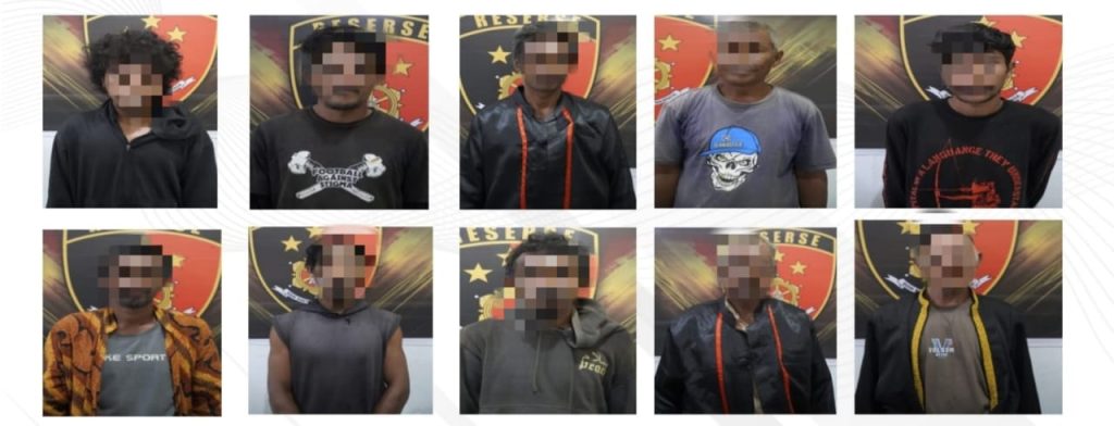 Polda Malut Tangkap 27 Orang Bawa Sajam di Aksi Tambang