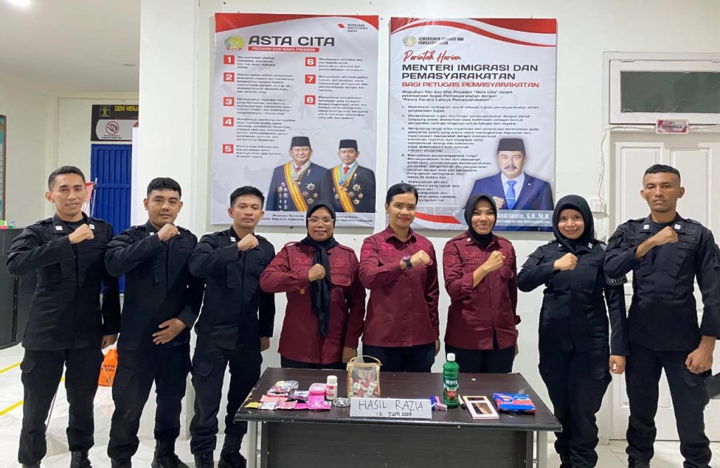 Kalapas Perempuan Ternate Gelar Razia Kamar WBP, Deteksi Awal Gangguan Kamtib