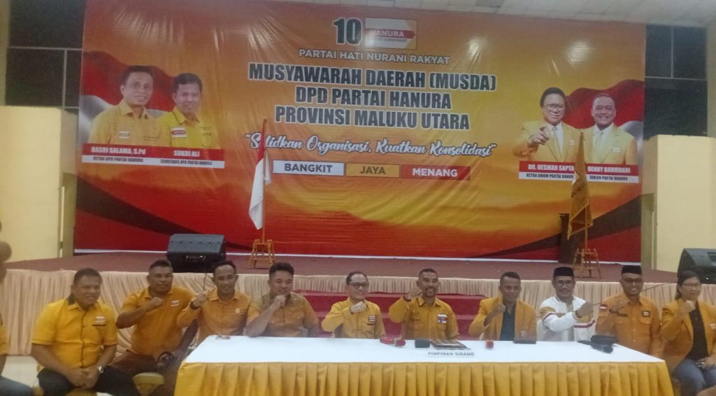 Basri Salama Kembali Pimpin Hanura Malut, Targetkan 20 Kursi DPRD