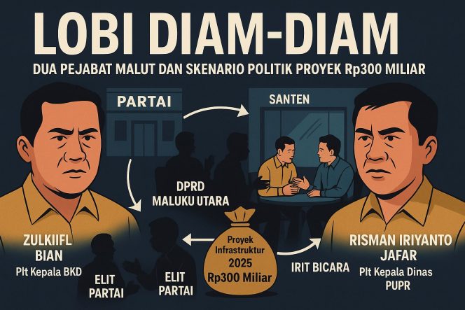 
 Lobi Diam-Diam: Dua Pejabat Malut dan Skenario Politik Proyek Rp300 Miliar