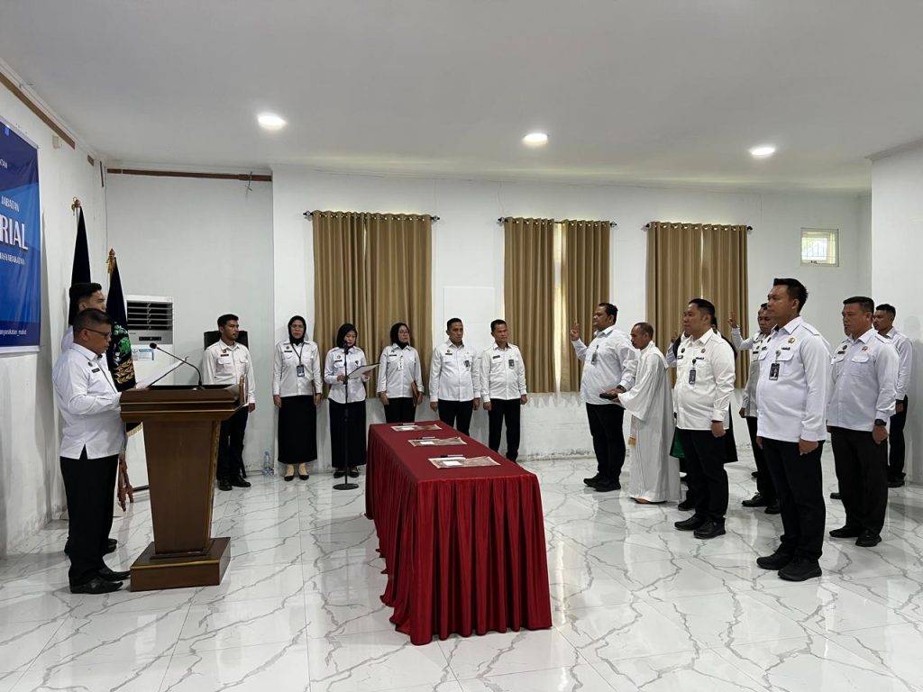 Pelantikan di LPP Ternate, 14 Pejabat Pemasyarakatan Malut Diangkat ke Jabatan Baru