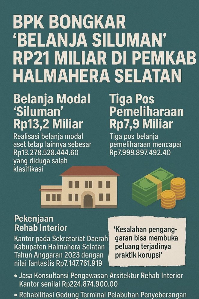 BPK Bongkar “Belanja Siluman” Rp21 Miliar di Pemkab Halmahera Selatan: Potensi Korupsi Mengintai!