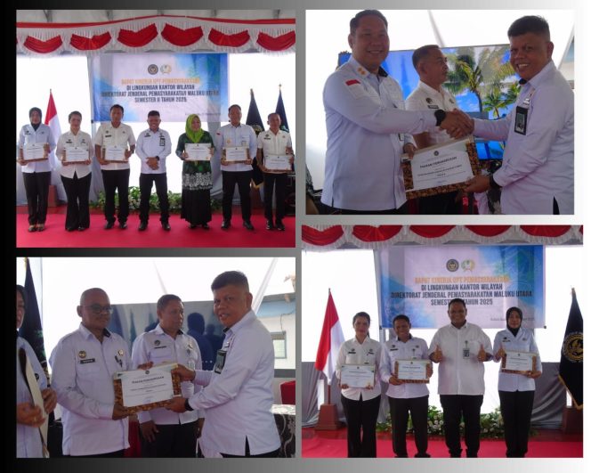 Apresiasi Berbuah Motivasi, Kakanwil Ditjenpas Malut Beri Penghargaan bagi Kepala UPT Berprestasi