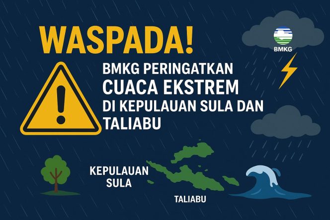 
 Waspada! BMKG Peringatkan Cuaca Ekstrem di Kepulauan Sula dan Taliabu