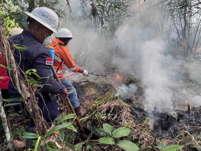 NHM Latih Tim Tanggap Darurat Hadapi Potensi Karhutla di Area Tambang Gosowong
