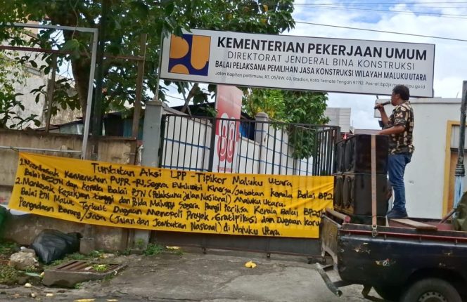 
 BP2JK Maluku Utara Didemo, LPP Tipikor Soroti Dugaan Monopoli dan Permainan Tender Proyek PUPR