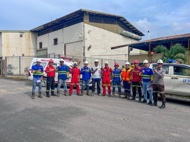 Dukung Program K3 ESDM, NHM Gelar Simulasi Penanganan Tumpahan Sianida di Gosowong