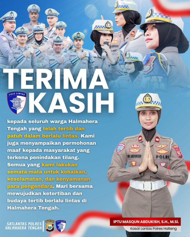 
 Operasi Zebra Kie Raha 2025: Polres Halteng Catat Penurunan Pelanggaran dan Nihil Kecelakaan