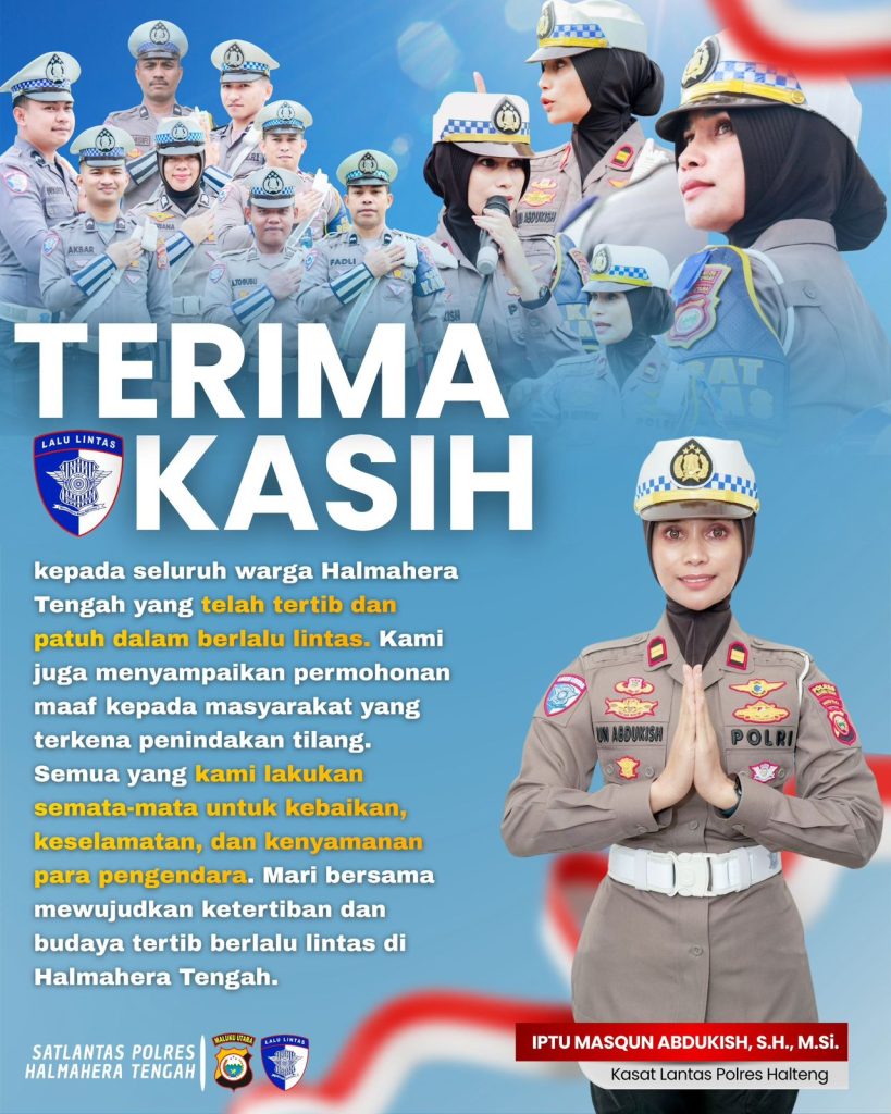 Operasi Zebra Kie Raha 2025: Polres Halteng Catat Penurunan Pelanggaran dan Nihil Kecelakaan