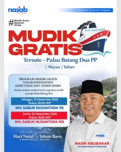 Nasab Foundation Fasilitasi Mudik Gratis Nataru ke Batang Dua