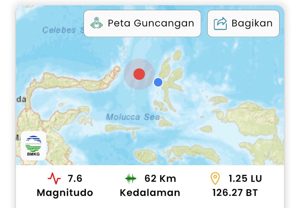 Gempa M 7,3 Guncang Maluku Utara, Warga Ternate Panik Berhamburan Keluar Rumah