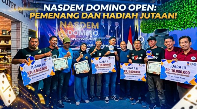 Penyerahan Hadiah para juara tournament domino DPW NasDem Maluku Utara