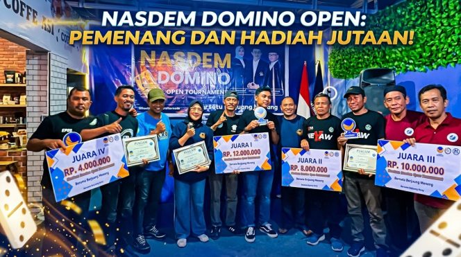 
 Penyerahan Hadiah para juara tournament domino DPW NasDem Maluku Utara