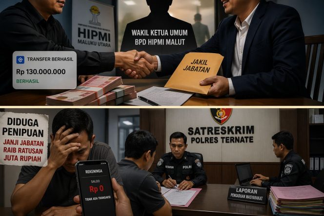 
 Janji Kursi HIPMI Malut Berujung Laporan Polisi, Uang Rp130 Juta Raib