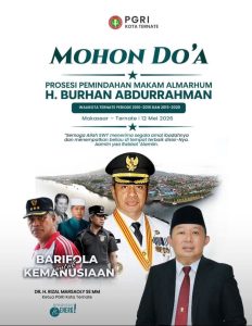 Besok, Pemulangan Jenazah Mantan Wali Kota Ternate, Burhan Abdurahman