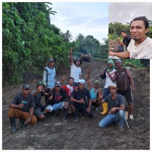 Kecewa Janji Tak Kunjung Terpenuhi, Petani Malifut Rogoh Kantong Sendiri Perbaiki Jalan Panaburu