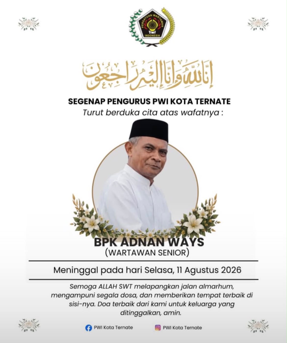 Selamat Jalan, Ko Nan — Pena Telah Diam, Namun Namanya Tetap Berdenyut di Hati