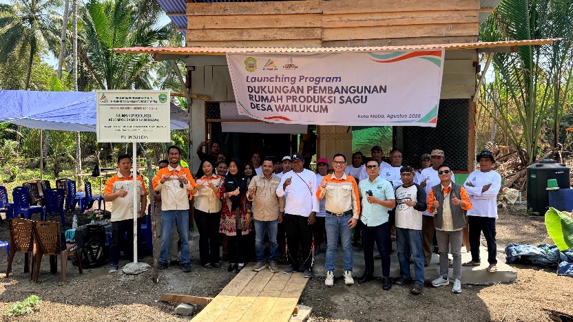 Dorong Kemandirian Ekonomi Lokal, PT Position Serahkan Rumah Produksi Sagu di Desa Wailukum