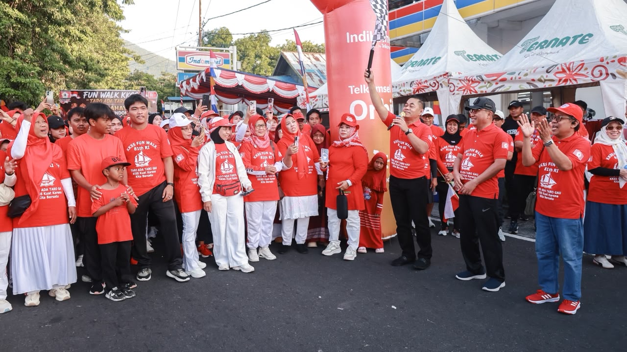 KKSS Maluku Utara Sukses Gelar Fun Walk HUT RI ke-81, Dilepas Langsung Kapolda Maluku Utara dan Wali Kota Ternate