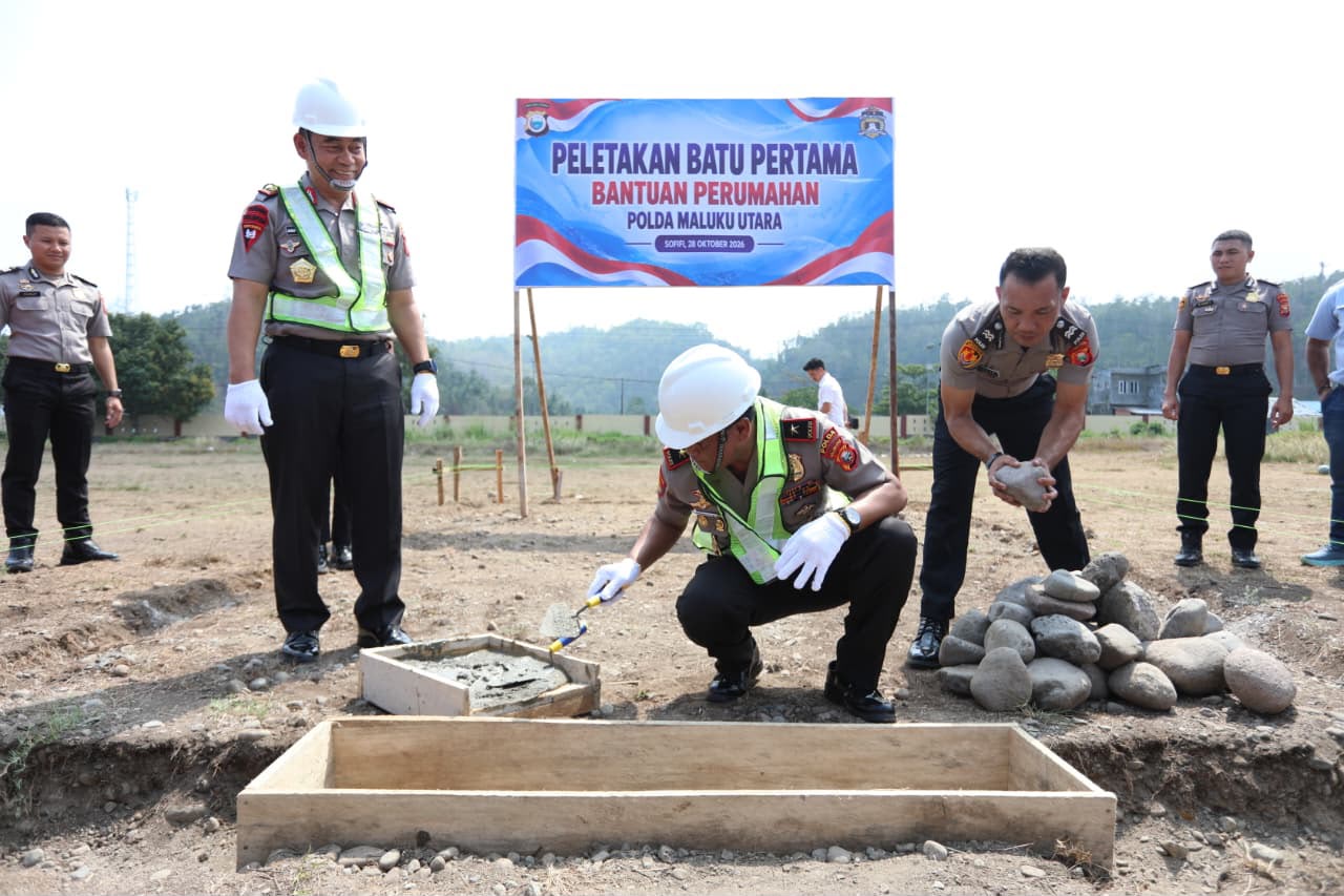 Kapolda Maluku Utara Mulai Bangun 203 Unit Rumah Dinas, 107 Unit Tahap Pertama di Sofifi