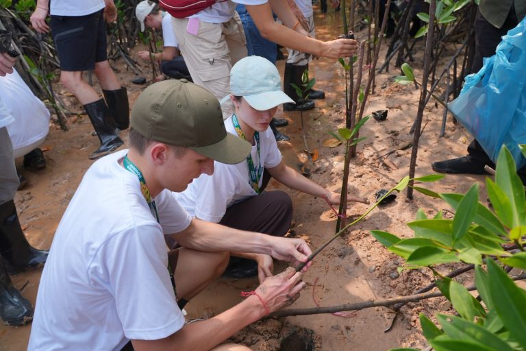 Bangun Masa Depan Hijau, Mahasiswa Jerman dan Indonesia Tanam Mangrove di Batam